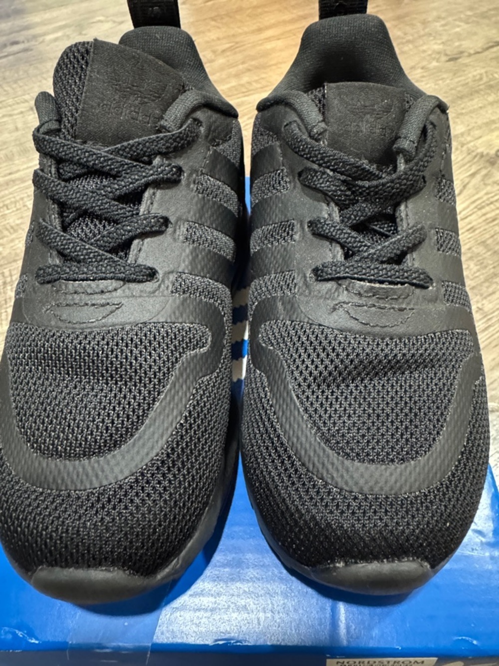 Adidas Black Toddler Sneakers Size 7 Triple Black Shoes - Picture 3 of 7